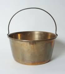 Large English Brass Pot with Handle. For Sale at Ruby Lane