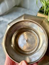 Brass Pedestal Bowl, Gorgeous Vintage Etched and Scalloped Edged Gold Tone Dish, Floral Design - Etsy