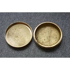 Mid 20th Century Vintage Brass Aspirin Pill Box | Chairish