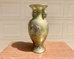 Vintage Solid Brass Vase - Etsy
