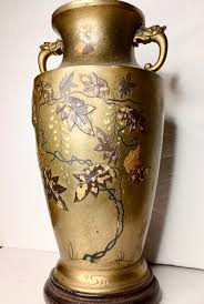 Japanese Meiji Mixed metal Vase with flowers and Birds | eBay Australia