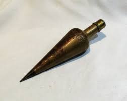 Vintage Rare Large Solid Steel Brass Plumb Bob 500g 5'' - Etsy