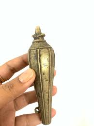 Vintage Brass Miniature gun powder Flask | Barood dani