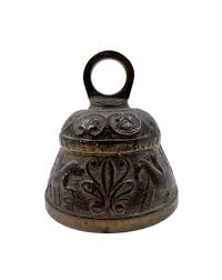 Vintage Bronze Bell With Animal Relief, Portuguese Collectible, 1950s Rustic Brass Decor, Heavy Handbell, Midcentury Hunting Motif. Gift - Etsy
