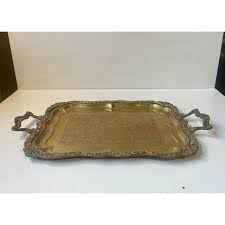 Vintage Egyptian Serving Tray in Engraved Brass, 1950s ...