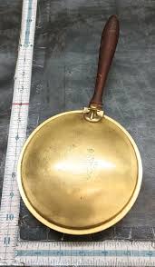 Vintage Brass silent butler with wood handle Crumb Catcher ...