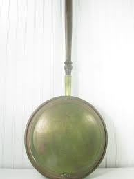 Vintage Brass Bed Warmer, Brass Wall Hanging, Ash Can, Brass ...