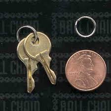 10mm Nickel or Brass Plated Steel Split Key Rings ...