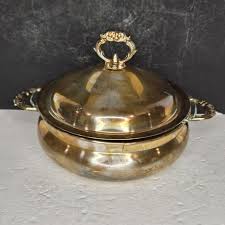 Vintage Leonard Silver Chafing Dish With Fire King Bowl ...