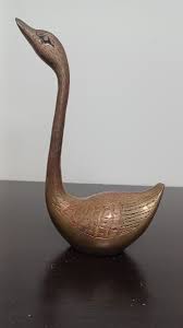 Rare Penco Industries Inc Brass Bird Goose Swan Figurine ...