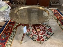 Moroccan Brass Tray Table | Flea-for-All