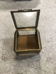 Vintage Brass Jewelry Trinket Box | eBay