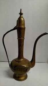 Vintage Solid Brass with Handle Indian Teapot | eBay