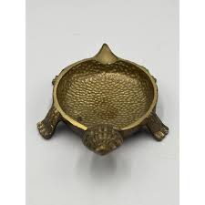 Vintage Brass Copper Sea Turtle Ash Tray Decor Ashtray Made ...