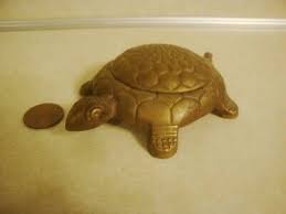 Vtg Italy Brass Turtle Stash Trinket Box Lidded Shell Incense ...