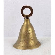 Brass Bell Unicorn Etching Vintage Gold Tone Made in India 3" Tall Fantacy - Etsy