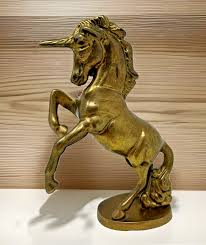 Brass Unicorn Vintage Figurine Majestic Statue Standing 7-1 ...