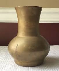 Heavy (3.2 pounds) Antique Solid Brass Oriental Vase, 6 1/4" T | eBay