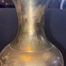 Accents | Vintage Handmade Etched Brass Vase 12 Inches Tall 4 Inches Wide | Poshmark
