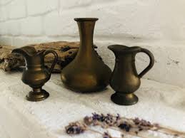 Holland* 3-piece Mixed Lot of Small Vase* Jug Brass Franske ...