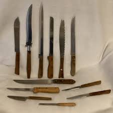 Lot Of 12) Vintage Cookware Assorted Wooden Handle Carving ...