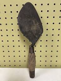 Antique Cast Steel Wood Handle Trowel Mortar *distressed | eBay