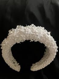 1960s White Lace and Crystal Headband - Etsy