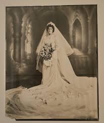 Vintage Wedding Dress 1940's Satin, Lace, Buttons - 1941 - Etsy