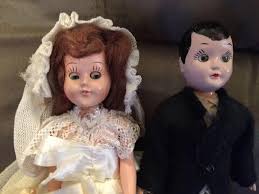 Circa 1940s Marcie Dolls Beautiful Bride and her Handsome ...