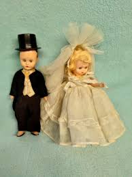 💙 Vintage 🍃🥀Bride & Groom Celluloid Dolls🥀🍃 (some tlc ...