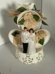 Vintage Plastic Wedding Cake Groom Bride Bell Dove | eBay