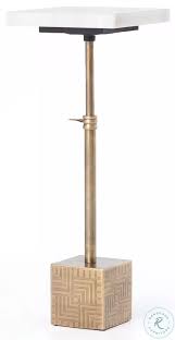Sirius Antique Brass Adjustable Accent Table from Four Hands ...