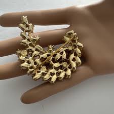 Vintage Crown Trifari Red & Red Aurora Borealis Rhinestone Brooch Pin | eBay