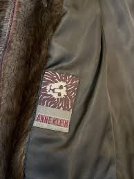 Anne Klein Moon Dusk Ranchmink Fur Coat Brown Full Zip ...