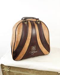 Vintage Brunswick Windjammer Brown Striped Wind Jammer Bowling Bag With Metal Rack - Etsy