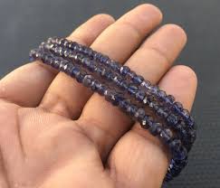 Iolite Gemstone Rondelle Beads: 4.5-5mm, 13 Inch Strand - Etsy