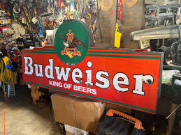 Budweiser lighted sign vintage big | eBay