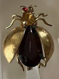 VINTAGE CZECH CZECHOSLOVAKIA RHINESTONE BUMBLE BEE BROOCH PIN | eBay Australia