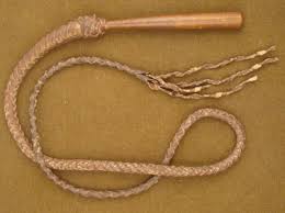 Vintage Bullwhip Braided Leather With Wood Handle