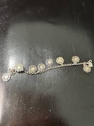 Vintage Silver Bracelet Sterling I Ching Pendant 7" Book of ...