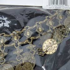Franco ROMAN COIN CHAIN BELT NECKLACE Halloween Prop Metal ...