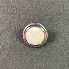1-1/4 inch Avante Knob White Insert with Chrome