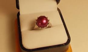 H 9.25 sterling silver ring w Purple / Maroon stone sz 6 | eBay