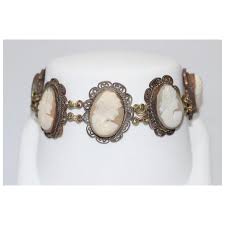Vintage Cameo Bracelet. For Sale at Ruby Lane