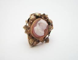 Fine Victorian Sardonyx Cameo Set in 10k Yellow Gold Frame ...