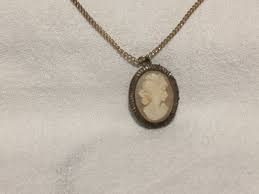 Antique Victorian Carved Cameo Pendant Signed Argenta on ...