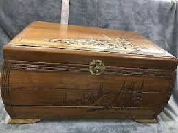 Large Carved Asian Motif Jewelry Box | eBay