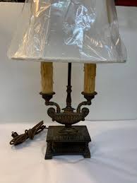 Petite Vintage Bronze Shelf Lamp in the Shape of an Ancient ...