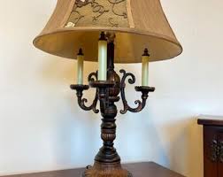Vintage Bouliette Large Lamp / Triple Candelabra Lamp ...