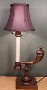 VINTAGE HIGH QUALITY POWDER HORN SHAPED BRASS DESK LAMP | eBay